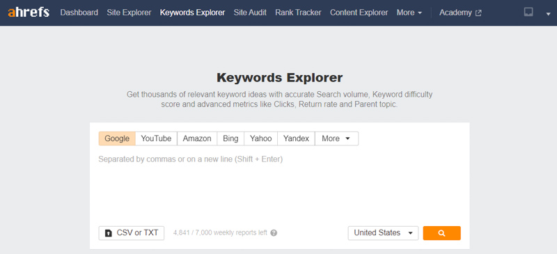 Keyword Explorer Ahrefs