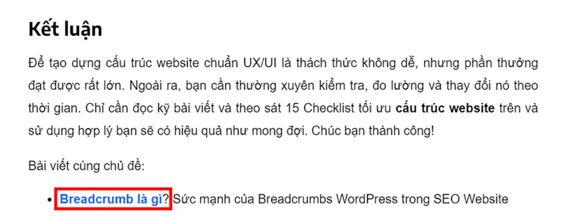 cách liên kết nội bộ 