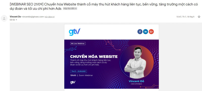 kenh quang cao Email Marketing