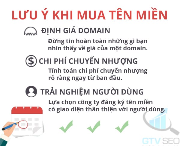 lưu ý khi mua tên miền - nên mua tên miền ở đâu