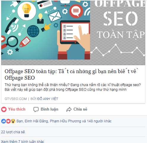 chia sẻ facebook gtv seo