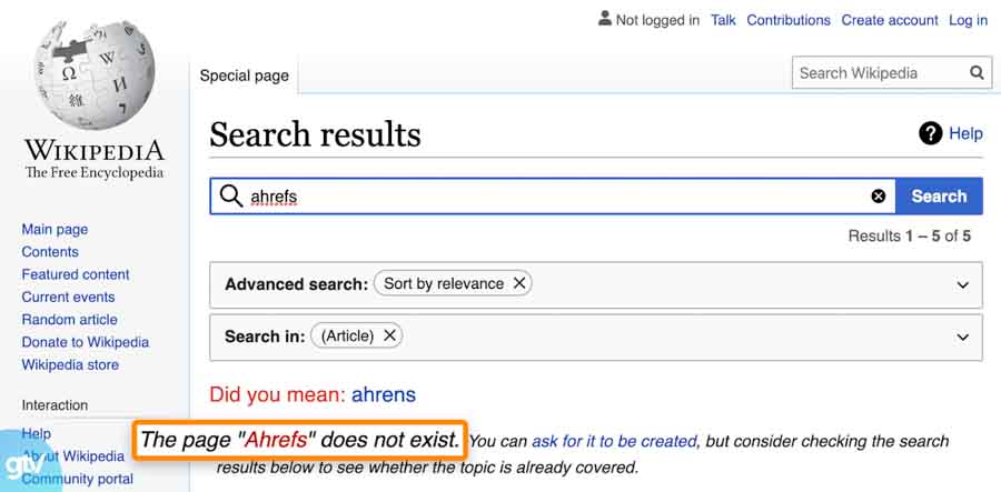 Ahrefs còn không thể cập nhật thông tin trên Wikipedia