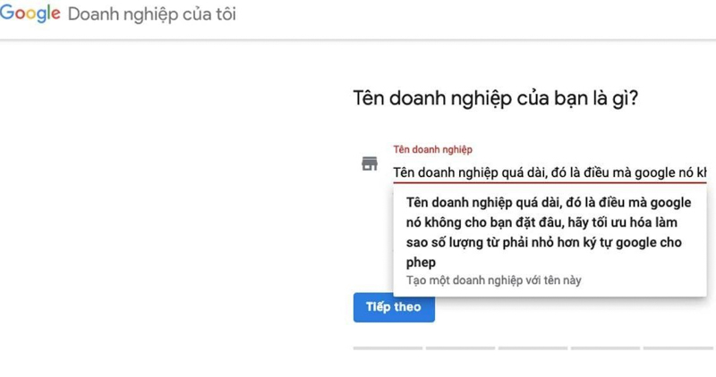 Tên doanh nghiệp quá dài