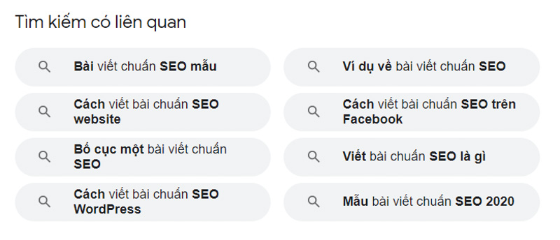 gợi ý tìm kiếm của google