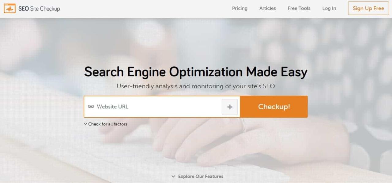 Công cụ SEO Site Checkup