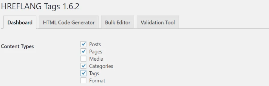 Tick chọn các Content types