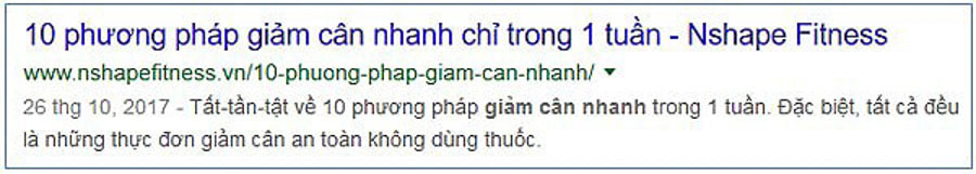 ví dụ về thẻ meta description tốt