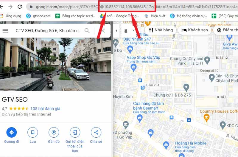 Ghi chính xác tọa độ vào phần Geo