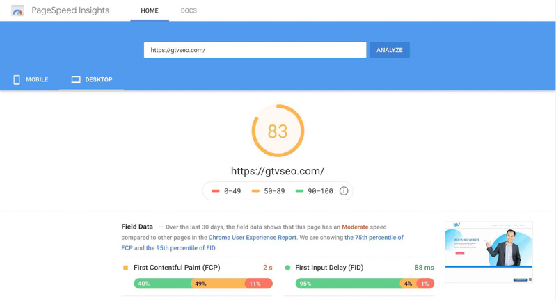 tối ưu tốc độ tải trang bằng google pagespeed insight