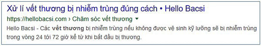 mẫu meta description không tốt của Hello Bacsi