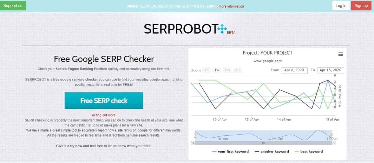 Phần mềm SEO miễn phí serprobot