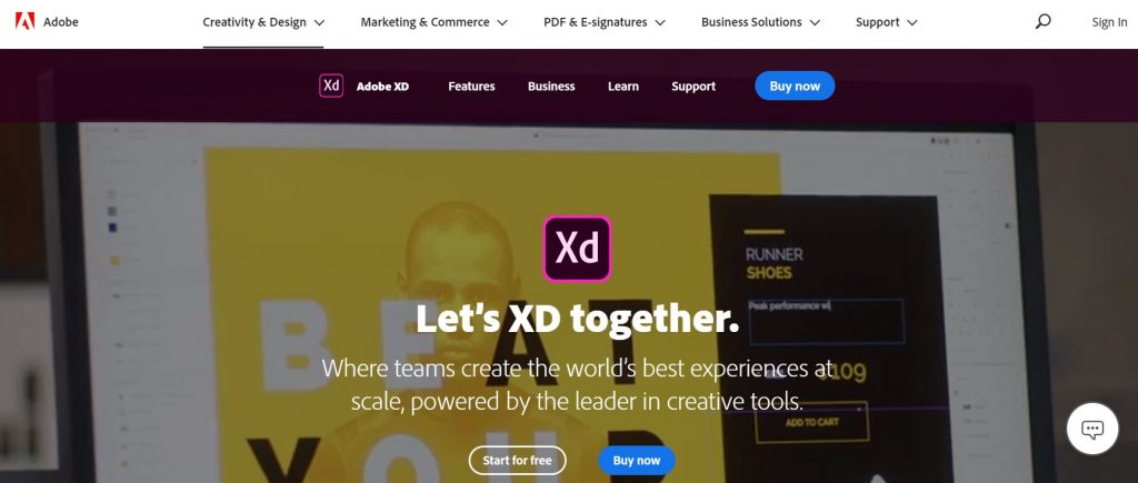 Phần mềm thiết kế website Adobe XD