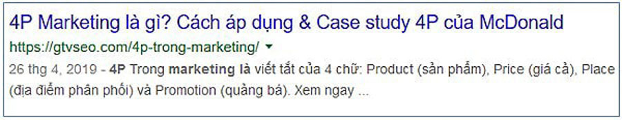 mẫu meta description hay, chất lượng