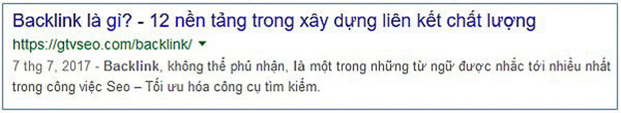 meta description không tốt