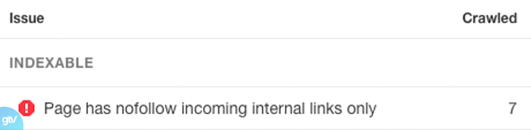 xóa thẻ Nofollow khỏi các Internal link để Google index 